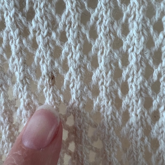 L.L. Bean Women’s Organic Cotton Slub Pointelle Sweater, Polo Preppy Small - Picture 11 of 11